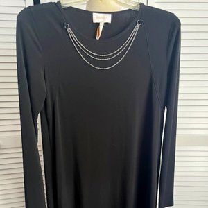 Laundry by Shelli Segal Black L/S  High Low Tunic NWT Size S